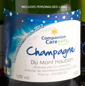 personalised champagne label