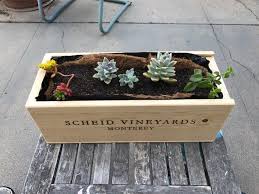 wine box planter