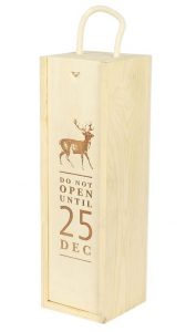 1 bottle wooden box Christmas message 1